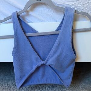 Periwinkle cross over crop top
